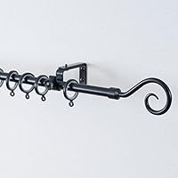 Amazon.co.jp: カーテンレール アイアン シングル ▽190cm